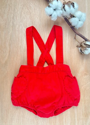 Bloomer bébé fille / poches coeurs / en velours léger / rouge / 3 mois 60 cm / Jacadi, merk: Jacadi, staat: Heel goed, maat: 1-3 maanden / 56 cm, € 25,00, € 26,95 inclusief Kopersbescherming Pro