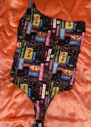 Neon Sign One Shoulder Bodysuit – Tokyo Style & Cyberpunk, marque: Tokio style, état: Neuf sans étiquette, taille: XS / 34 / 6, 8,00 €, 9,10 € Protection acheteurs incluse