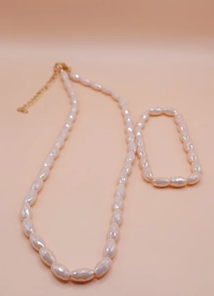 🤍 Parure Perles d’Ivoire – Collier & Bracelet nacrés 🤍, marke: Boutique indépendante, zustand: Neu, 10,50 €, 11,73 € beinhaltet Vinted-Käuferschutz Pro