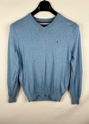 Pull Bleu Clair Classique Homme Tommy Hilfiger, brand: Tommy Hilfiger, condition: Very good, size: S, €15.00, €16.45 includes Buyer Protection Pro