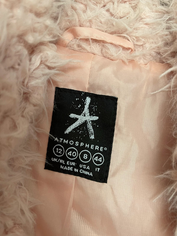 Pink teddy coat primark hot sale
