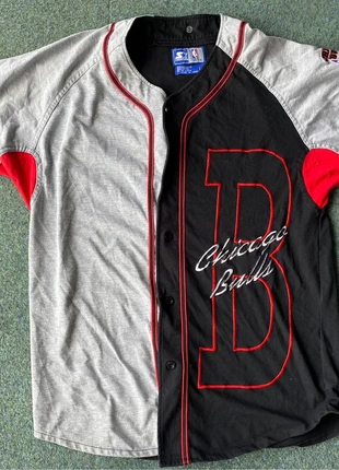 VIntage Starter 90s Chicago Bulls Button Up Jersey NBA Large, brand: Starter, condition: Good, size: L, £30.00, £32.20 includes Buyer Protection Pro