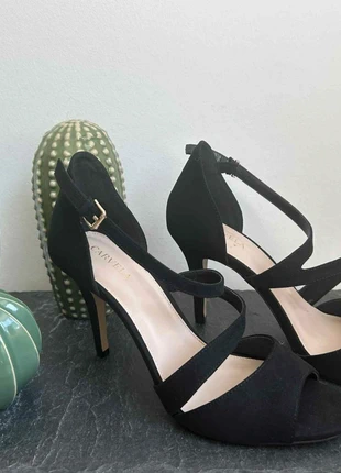 Elegant black strappy suedette heels by Carvela, size 7 / 40, brand: Carvela, condition: New with tags, size: 7, £24.00, £25.90 includes Buyer Protection Pro