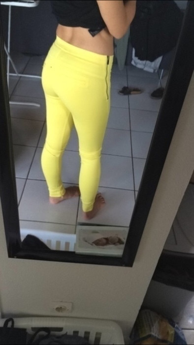 Legging pantalon Zara jaune 2