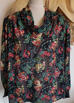 Blouse en voile rétro, brand: St Michael, condition: Very good, size: XXL / 44 / 16, €8.00, €9.10 includes Buyer Protection