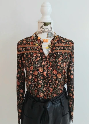 Chemisier rétro romantique imprimé fleuri, marke: Coline, zustand: Sehr gut, größe: M / 38 / 10, 8,50 €, 9,63 € inklusive Vinted-Käuferschutz