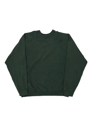 Made in Usa Blank Tultex Sweatshirt - Large Green Cotton Blend, brand: Tultex, condition: Very good, size: L, £14.99, £16.44 includes Buyer Protection Pro