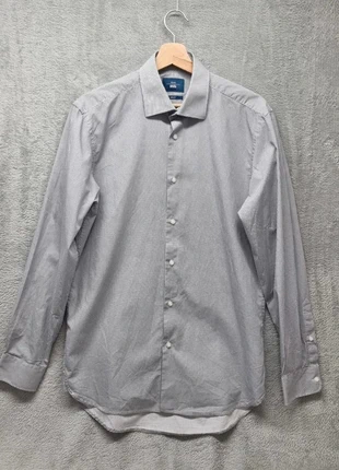 Moss Bros Slim Fit White & Black Patterned Shirt - Men's Size 39/15.5, marque: Moss Bros., état: Très bon état, taille: 39 cm, 8,00 €, 9,10 € Protection acheteurs incluse