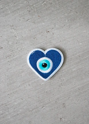 Patch thermocollant / Broderie à coudre coeur bleu, marque: sans marque, état: Neuf sans étiquette, 4,00 €, 4,90 € Protection acheteurs incluse