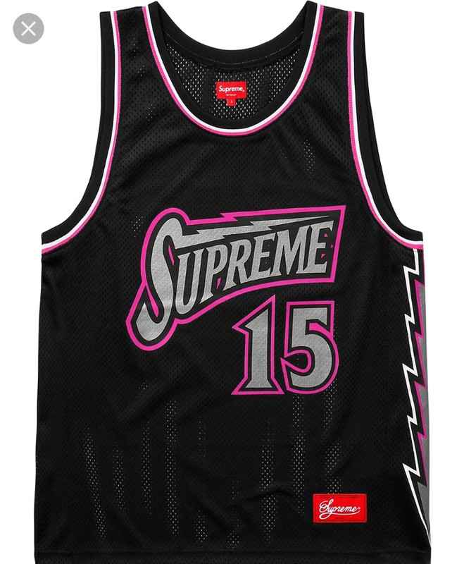 Supreme bolt sales basketball jersey