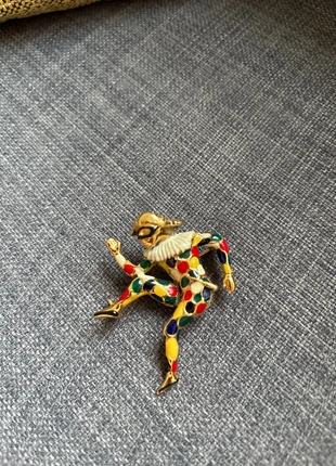 Broche bijoux email arlequin Cascio - made in Italie - très bon état, brand: Cascio, condizioni: Ottime, €60.00, €63.70 include la Protezione acquisti