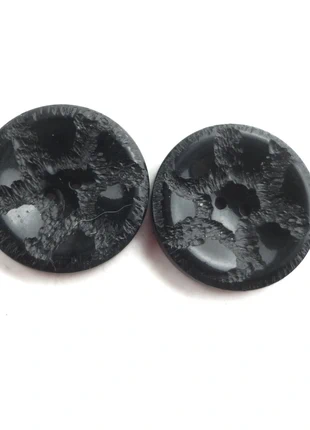 bouton vintage, bouton rond  30 mm,, bouton rond noir ancien, merceire, merk: Bouton, staat: Heel goed, € 2,45, € 3,27 inclusief Kopersbescherming