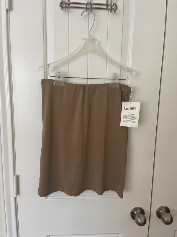 Djerf Avenue Swim Skirt in Biscuit 3