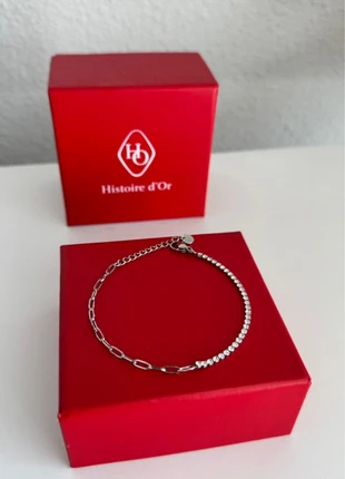 bracelet argenté strass maille rectangle original argent 925 acier inoxydable luxe, marque: histoire d'or, état: Très bon état, 15,00 €, 16,45 € Protection acheteurs (Pro) incluse