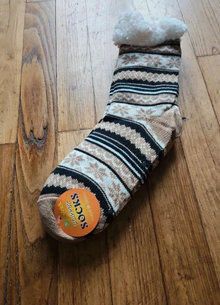 Chaussette flocon beige 40-46, brand: Noël, condition: Very good, size: S | 38–42, €6.00, €7.00 includes Buyer Protection Pro