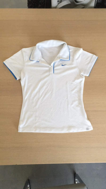 Polo sport femme blanc, Nike, taille S 1