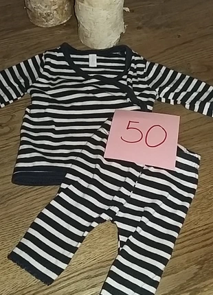 gestreept setje, état: Très bon état, taille: Jusqu'à 1 mois / 50 cm, 2,00 €, 2,80 € Protection acheteurs incluse