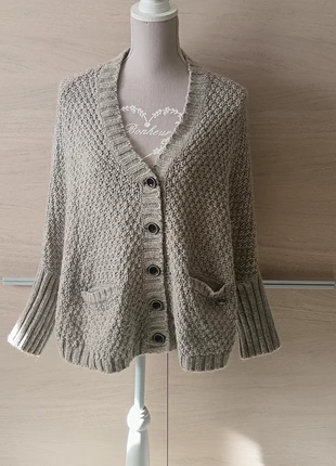 Poncho cape Cop. Copine en maille chunky gris beige taille S, marca: Cop Copine, estado: Muito bom, tamanho: S / 36 / 8, €42.00, €44.80 inclui Proteção do Comprador