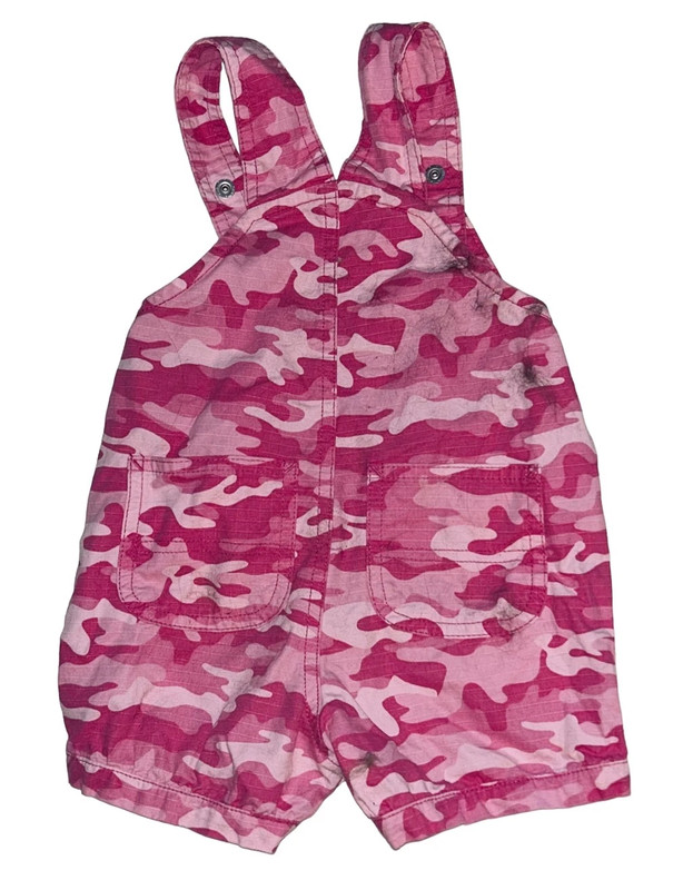 Carhartt Baby Girl Overalls Shorts 12 Months Pink Camo 2