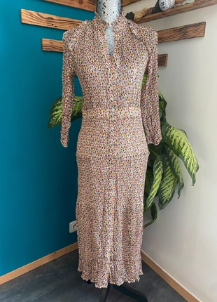 Robe longue Dean Ba&sh ecru motif col V manches longue taille S bash, brand: Ba&sh, condition: Very good, size: S / 36 / 8, €77.00, €81.55 includes Buyer Protection