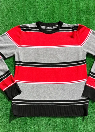 Striped Sweatshirt Red Grey Black Vintage Unisex Y2K Streetwear Bold Colors, marca: Andrid, estado: Muy bueno, tamaño: XXL, 12,49 €, 13,81 € Protección al comprador incluida