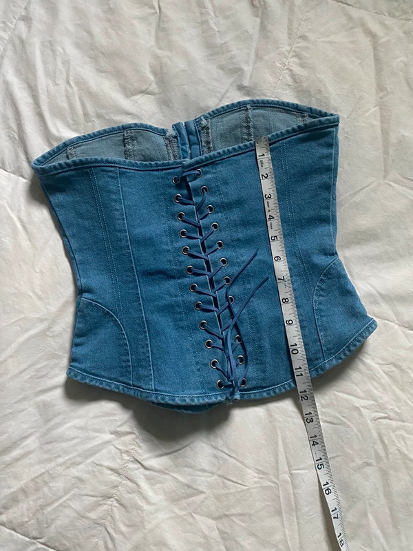 Laced Denim Corset Top 2