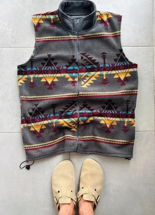 Veste sans manche polaire vintage à zip à motif 2000’s y2k, brand: Vintage Dressing, condition: Very good, size: XL, €14.90, €16.35 includes Buyer Protection