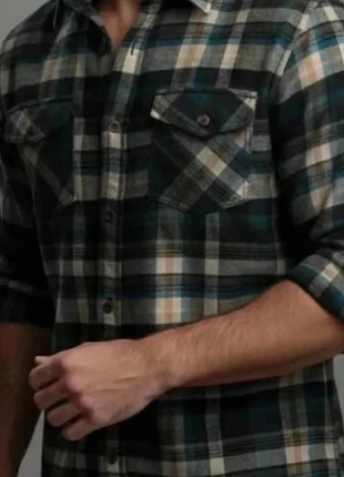 Chemise flanelle TechStyles homme M – carreaux bleu/beige 100% coton, brand: Techstyles, condition: Very good, size: M, €26.90, €28.95 includes Buyer Protection