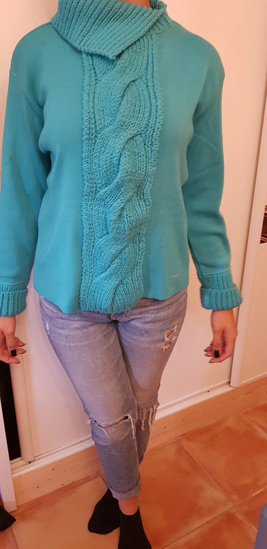 Pull turquoise  1
