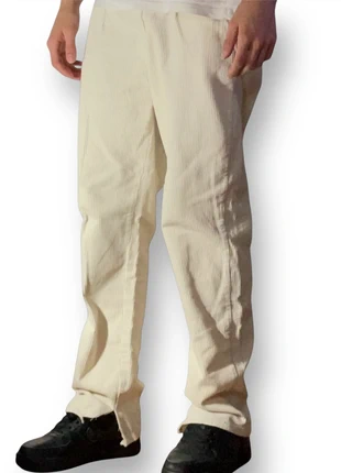 Pantalon en velours côtelé old money CELIO crème : taille T36/XS, brand: Celio, condition: Good, size: XS, €5.00, €5.95 includes Buyer Protection