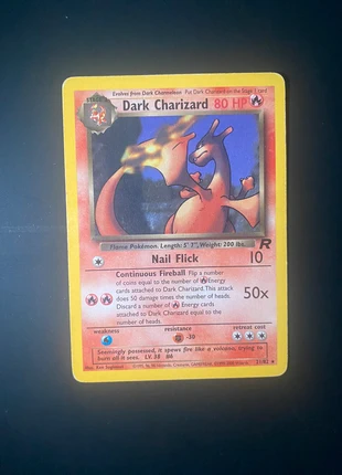 Dark Charizard N.21 set Team Rocket Eng, marke: Pokémon, zustand: Sehr gut, 50,00 €, 53,20 € inklusive Vinted-Käuferschutz