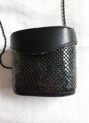 Small black.evening bag with chair strap , estado: Bueno, 1,00 €, 1,75 € Protección al comprador incluida