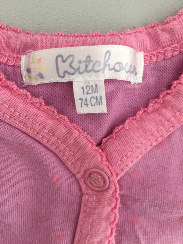 Pyjama Kitchoun rose coton 12 mois 3