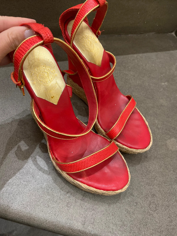 Sandali alti rossi Made in italy 3