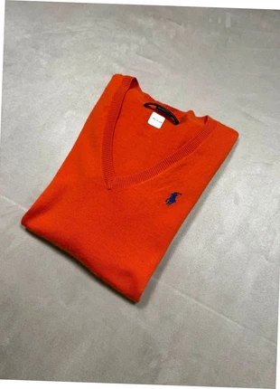 Pull homme Ralph Lauren Sport orange col V en laine mérinos 100% - Taille M (PRL-15-GDD), marque: Ralph Lauren, état: Bon état, taille: M, 20,25 €, 21,96 € Protection acheteurs incluse