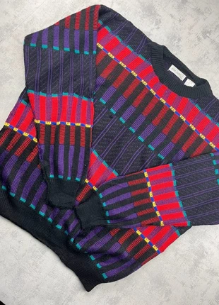 Pull vintage en laine noir violet, rouge à motifs - M, marke: Vintage Dressing, zustand: Sehr gut, größe: M, 24,00 €, 25,90 € inklusive Vinted-Käuferschutz