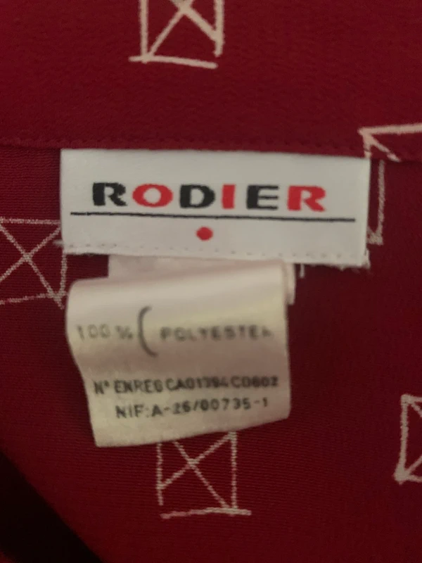 Chemise à motif Rodier taille 46 manches Longues - photo numéro 10