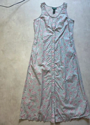 lauren ralph lauren robe longue boutonnée coton fleuri vintage – taille p/m, brand: Lauren Ralph Lauren, condition: Very good, size: S / 36 / 8, €39.00, €41.65 includes Buyer Protection