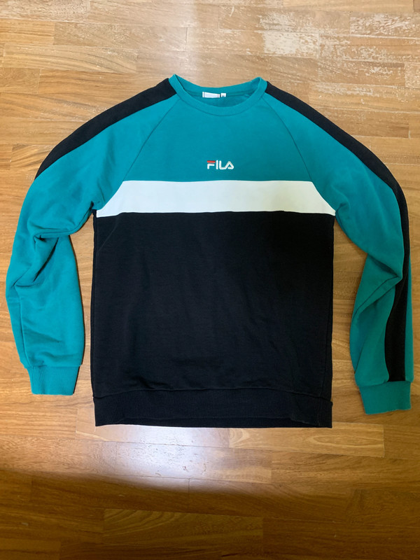 Felpa Fila nera verde e bianca