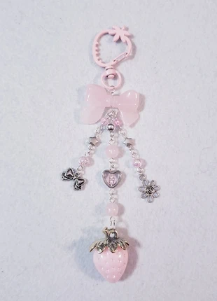 Pink Strawberry Bag Charm, brand: NO LABEL, condition: New without tags, $7.00, $8.05 includes Buyer Protection