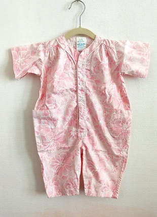 Combinaison rose fleurie vintage, brand: Vintage, condition: Very good, size: 3-6 months / 62 cm, €13.00, €14.35 includes Buyer Protection