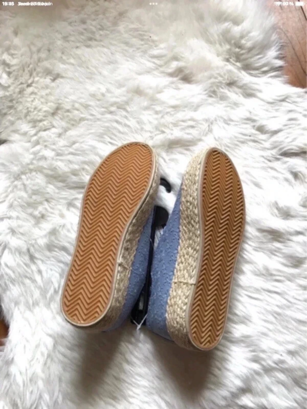 Baskets bleues en toile et en jute taille 40 neuve avec étiquette - photo numéro 7