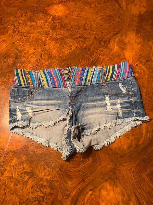 Colourful denim clearance shorts