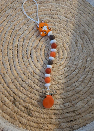 Attache tétine Renard, marque: Fait Main, état: Neuf avec étiquette, 6,00 €, 7,00 € Protection acheteurs incluse