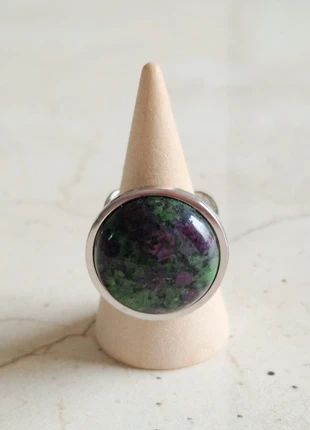 Bague ajustable Zoïsite (20mm), merk: Creatrice, staat: Nieuw zonder prijskaartje, maat: Aanpasbaar, € 12,00, € 13,30 inclusief Kopersbescherming Pro