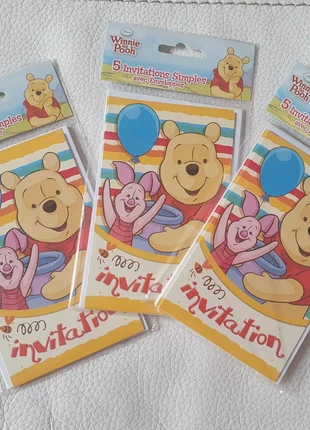 Lot de cartons d'invitations winnie l'ourson , marca: Winnie The Pooh, estado: Novo com etiquetas, €2.00, €2.80 inclui Proteção do Comprador