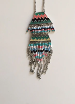 Collier vert menthe corail rose noir, condition: Good, €2.00, €2.80 includes Buyer Protection