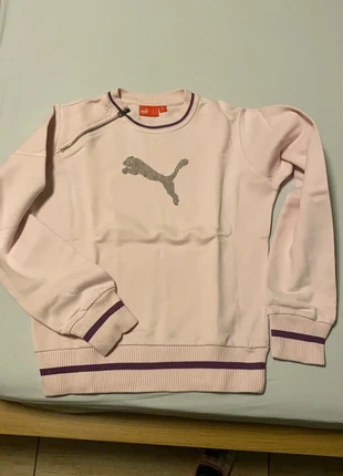 Felpa rosa con bordini viola, merk: Puma, staat: Goed, maat: M / 38 / 10, € 5,00, € 5,95 inclusief Kopersbescherming