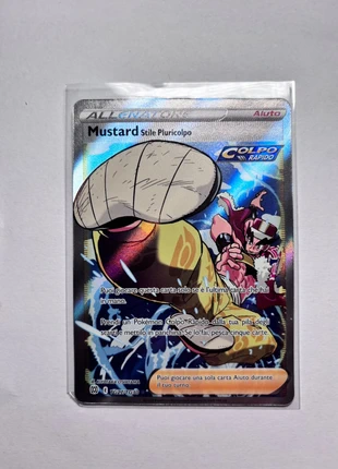 Titolo: Carta Pokémon Mustard Stile Pluricolpo Full Art – TG27/TG30 – ITA, marke: Pokémon, zustand: Sehr gut, 3,00 €, 3,85 € inklusive Vinted-Käuferschutz