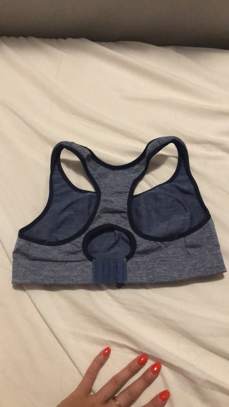 Brassière de sport bleue taille S Décathlon